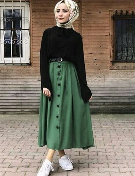 Yazlık Tesettür Etek Modelleri ve Kombinleri